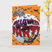 Carte Fête d'Halloween (Fleur jaune)