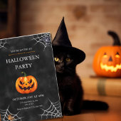 Carte Fête d'Halloween avec Jack O' Lantern effrayant