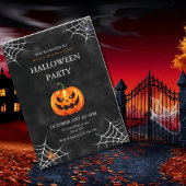 Carte Fête d'Halloween avec Jack O' Lantern effrayant
