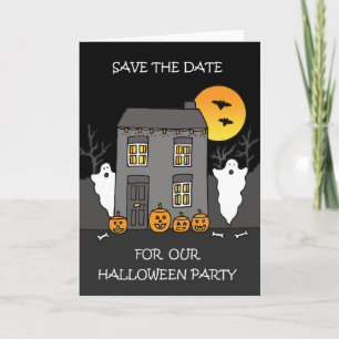 Carte Fête d'Halloween, réservez la date