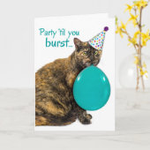 Carte Fête Drôle Jusqu'à ce que vous éclatez Joyeux 21e  (Fleur jaune)