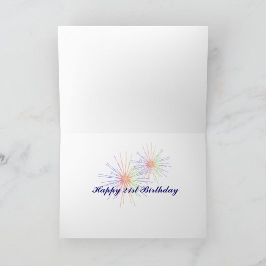 Carte Fête du 21e anniversaire (Intérieur)