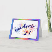 Carte Fête du 21e anniversaire (Devant)