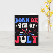 Carte Fête du 4 juillet anniversaire patriotique (Fleur jaune)