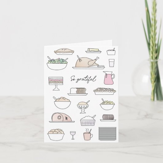 Carte Fête du Bon thanksgiving humoristique (Devant)