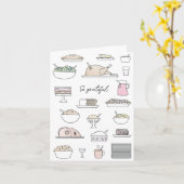 Carte Fête du Bon thanksgiving humoristique (Fleur jaune)