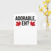 Carte Fête du Canada Feuille d'érable Canadiens adorable (Fleur jaune)