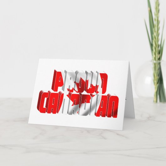 Carte Fête du Canada Fier Canadien (Devant)