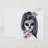 Carte Fête du Carnaval des Masques de la Femme Florale M (Devant / Derrière)