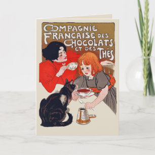 Carte Fête du Chocolat Steinlen Art Français