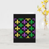 Carte Fête du costume Mardi Gras (Fleur jaune)