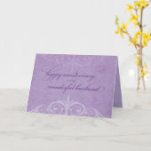 Carte Fête du mari Mariage Anniversaire Lavande (Fleur jaune)