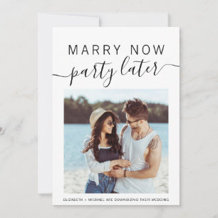 Carte Fête du mariage plus tard Photo Mariage plus petit