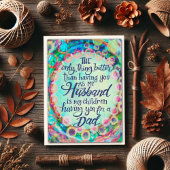 Carte Fête du Père du Mari Inspirivité bleue