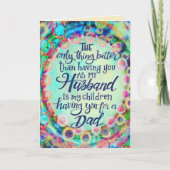 Carte Fête du Père du Mari Inspirivité bleue (Devant)