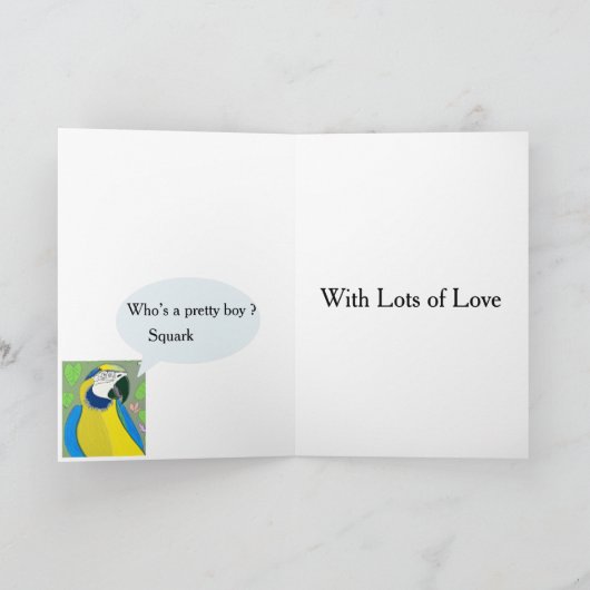 Carte Fête du Père Parrot modifiable (Intérieur)