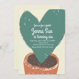 Carte Fête du Plante cardiaque de Cactus