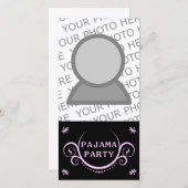 Carte fête du pyjama élégante (Devant / Derrière)