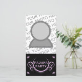 Carte fête du pyjama élégante (Debout devant)