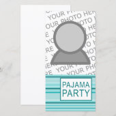 Carte fête du pyjama rayé (Devant / Derrière)