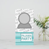Carte fête du pyjama rayé (Debout devant)