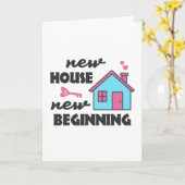 Carte Fête du réchauffement de la maison Nouvelle maison (Fleur jaune)