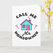 Carte Fête du réchauffement du foyer Appelez-moi Mr. Pro (Fleur jaune)