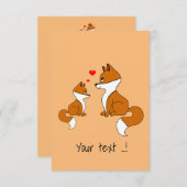 Carte Fête du renard mignon (Devant / Derrière)