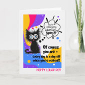 Carte Fête du Travail Scaredy Cat (Devant)