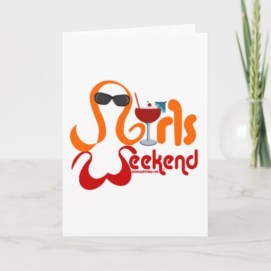 Carte Fête du week-end des filles (Devant)