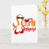 Carte Fête du week-end des filles (Fleur jaune)