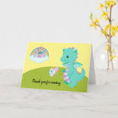 Carte Fête Enfant Dragon Fantastique (Fleur jaune)