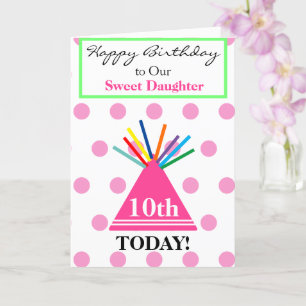 Carte Fête Fille anniversaire Casquette Fleurs Ballons
