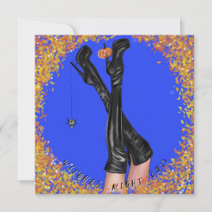Carte Fête glamour de sorcières d'Halloween pour une soi
