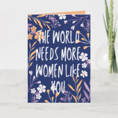 Carte Fête internationale de la femme Floral (Devant)