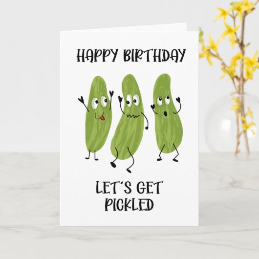 Carte fête joyeuse soyons cueillis cornue (Fleur jaune)