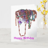 Carte Fête, Joyeux anniversaire (Fleur jaune)