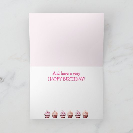 Carte Fête Kitty Cupcake Anniversaire (Intérieur)