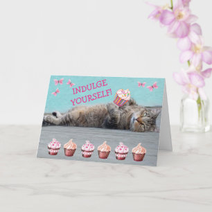 Carte Fête Kitty Cupcake Anniversaire