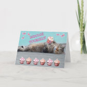 Carte Fête Kitty Cupcake Anniversaire (Devant)