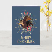 Carte Fête Magique des Unicorns Afro Festifs (Fleur jaune)