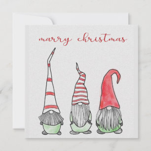 Carte fête mariage Noël gnome