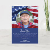 Carte Fête militaire de Life USA Flag Funérailles (Dos)