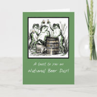 Fête nationale de la bière Frogs amusants Toasting