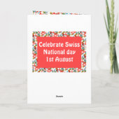 Carte Fête nationale suisse (Dos)