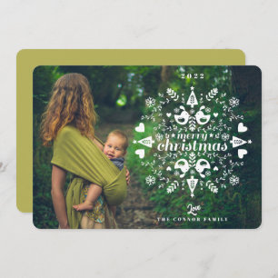 Carte Fête Photo Simple Folk