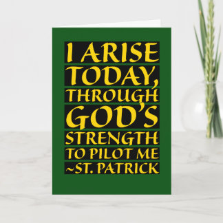 Carte Fête religieuse de la Saint Patrick Prière catholi