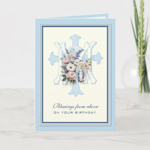 Carte Fête religieuse de la Vierge Marie Fleurs