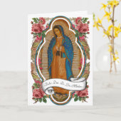 Carte Fête religieuse des mères de Guadalupe (Fleur jaune)