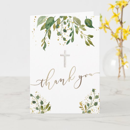 Carte fête religieuse| Merci (Fleur jaune)